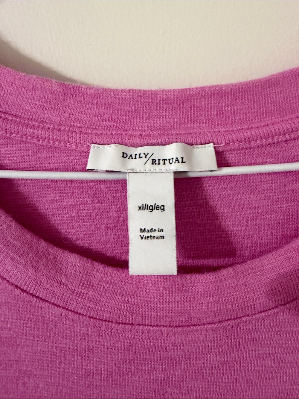 Daily Ritual Bubble Gum Pink Short Sleeve Top Puff Sleeves Size XL - Picture 2 of 5